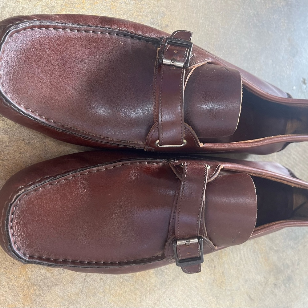 Salvatore Ferragamo Brown Leather Loafers Classic Slip-Ons